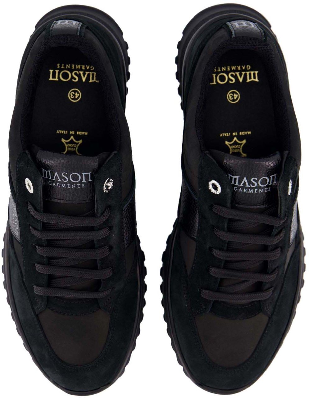 Mason Garments Heren Tia Runner Sneaker Zwart Zwart