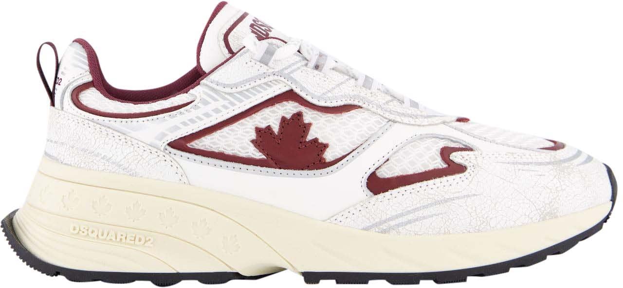 Dsquared2 Dames Sprinter Sneaker Wit/Bordo Wit