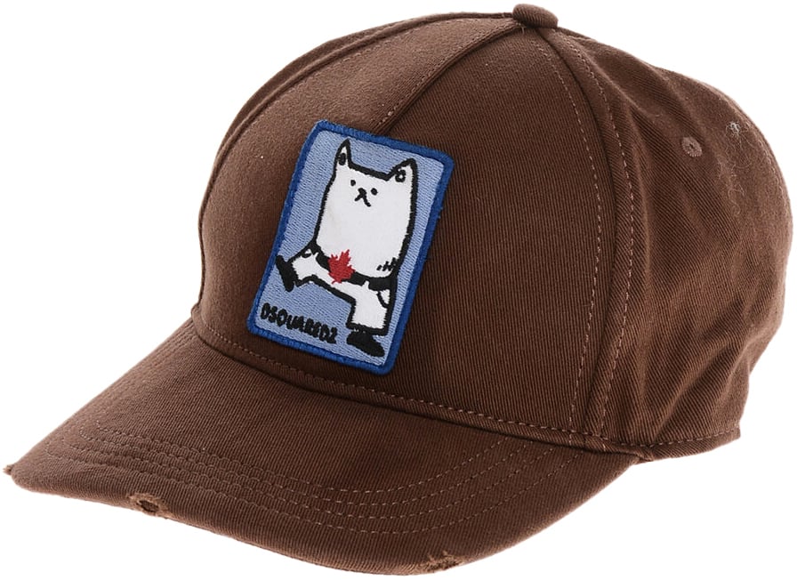 Dsquared2 Embroidered Logo Patch Baseball Cap Bruin