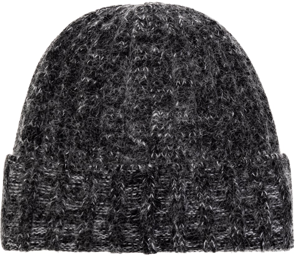 Saint Laurent Logo Brushed Wool-blend Beanie Grijs