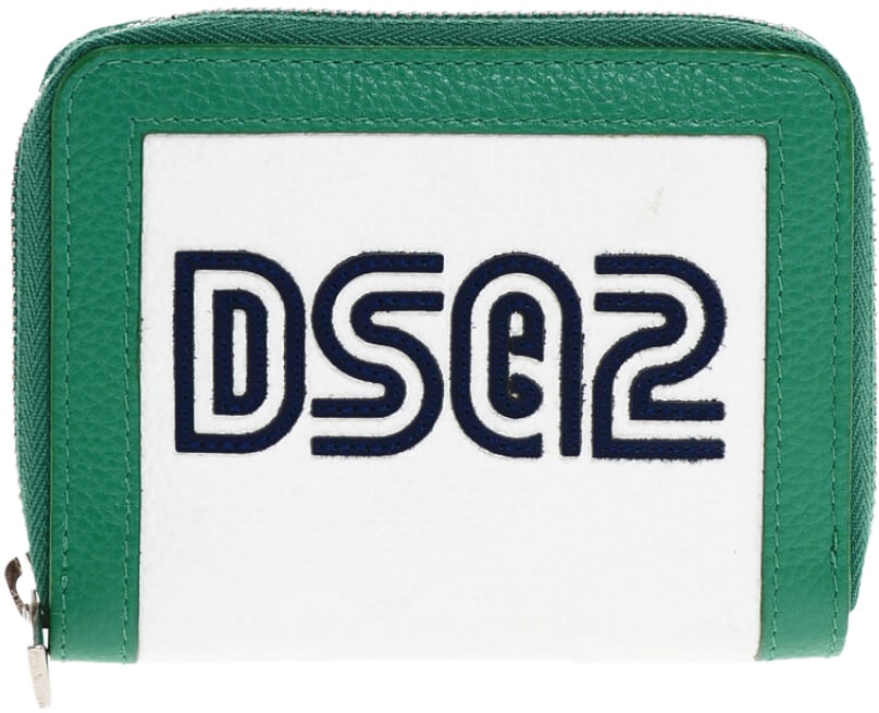 Dsquared2 Dsq2 Logo Zip Around Wallet Groen