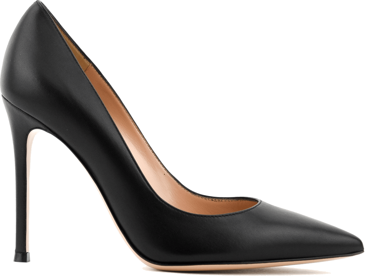 Gianvito Rossi Pump Black Leather Zwart