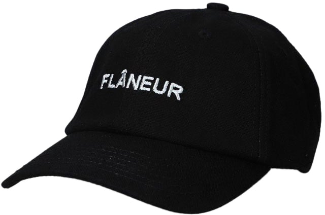 FLÂNEUR Flâneur Pet Zwart Logo Cap Zwart