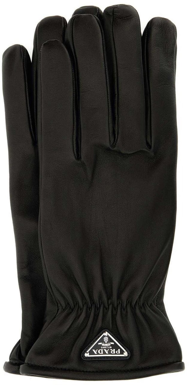 Prada Prada Leather Gloves Zwart