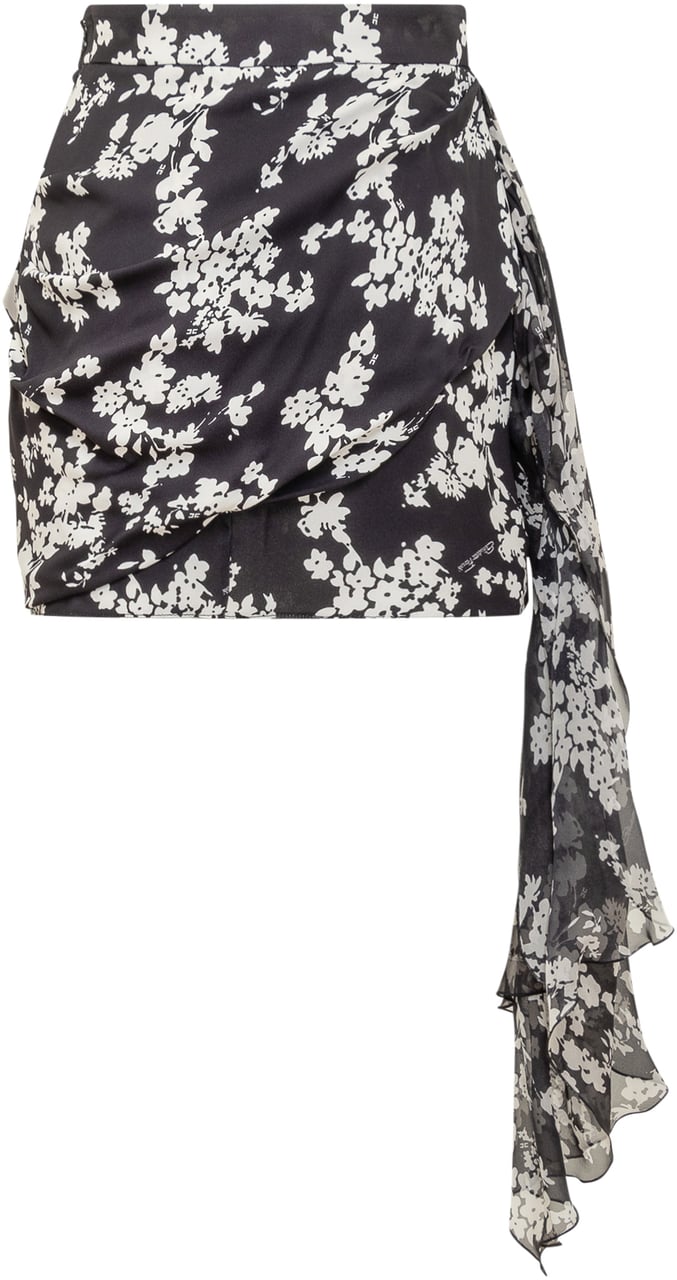 Elisabetta Franchi Gonna in Georgette Zwart