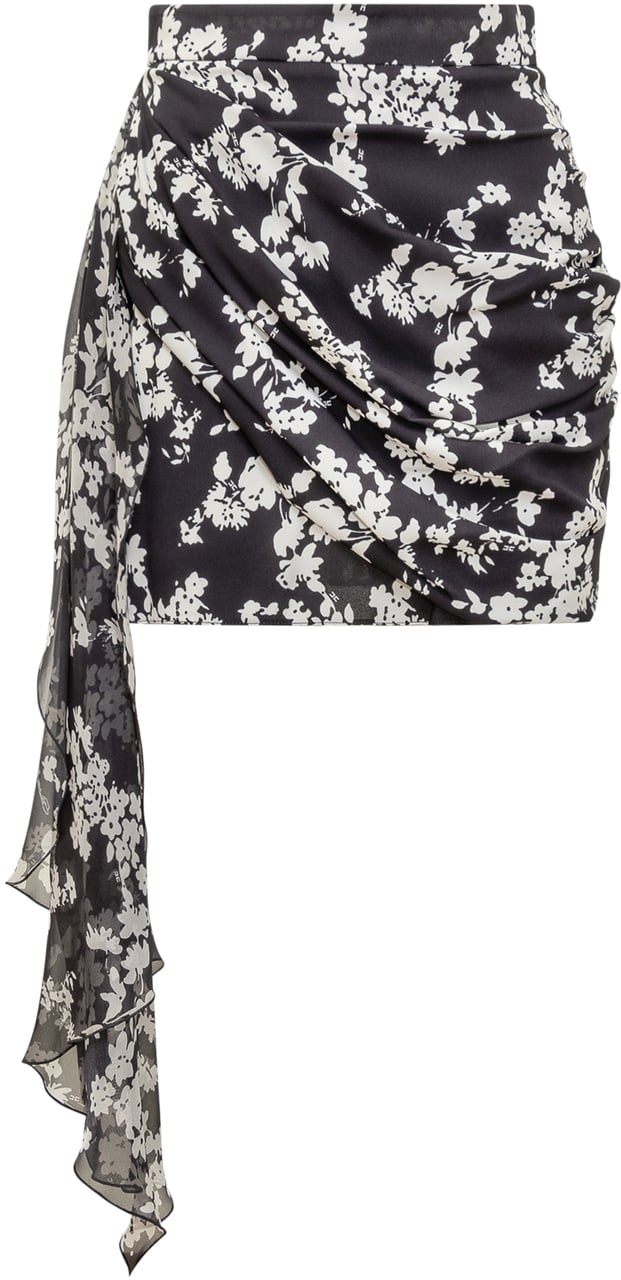 Elisabetta Franchi Gonna in Georgette Zwart