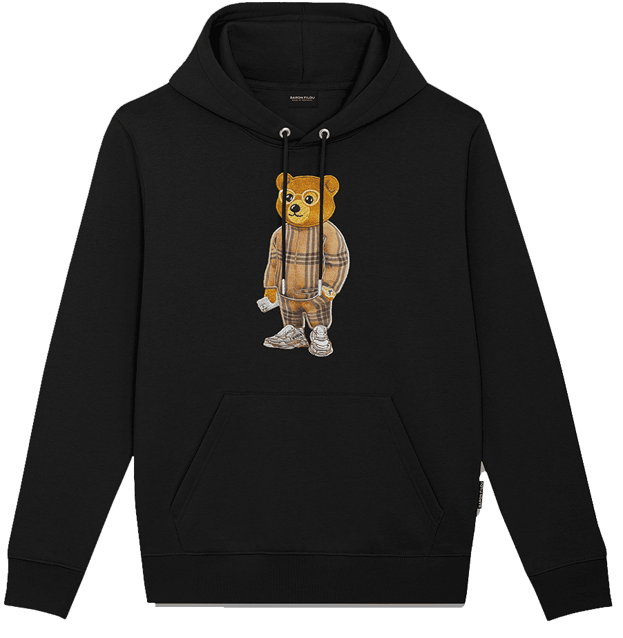Baron Filou Embroidered Hoodie Filou CXLVIII. Zwart