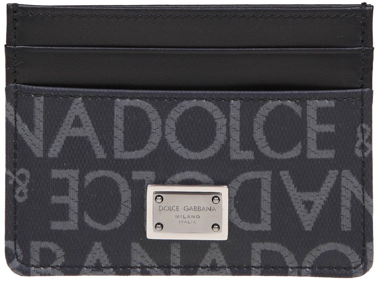 Dolce & Gabbana Dolce & gabbana credit card holder with logo Zwart