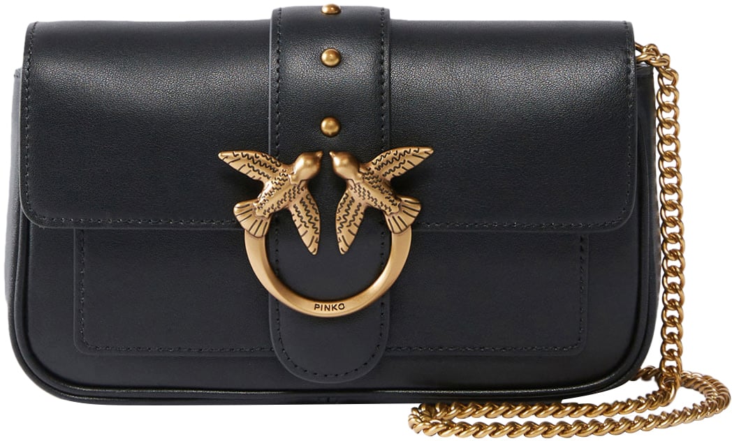 Pinko Bags Neroantique Gold Goud