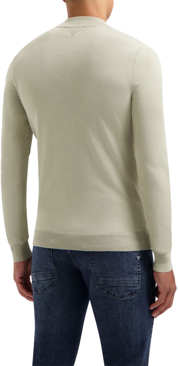 Pure Path Pure Path Essential Knitwear Halfzip LT Army Groen