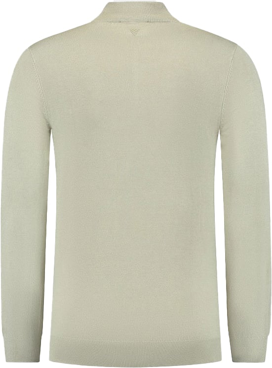 Pure Path Pure Path Essential Knitwear Halfzip LT Army Groen