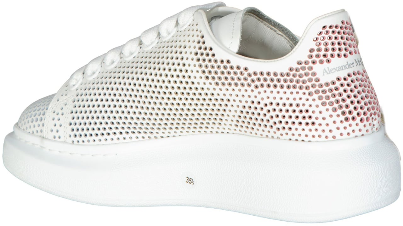 Alexander McQueen Alexander McQueen Oversized Dotted Cut-Out Sneakers Wit