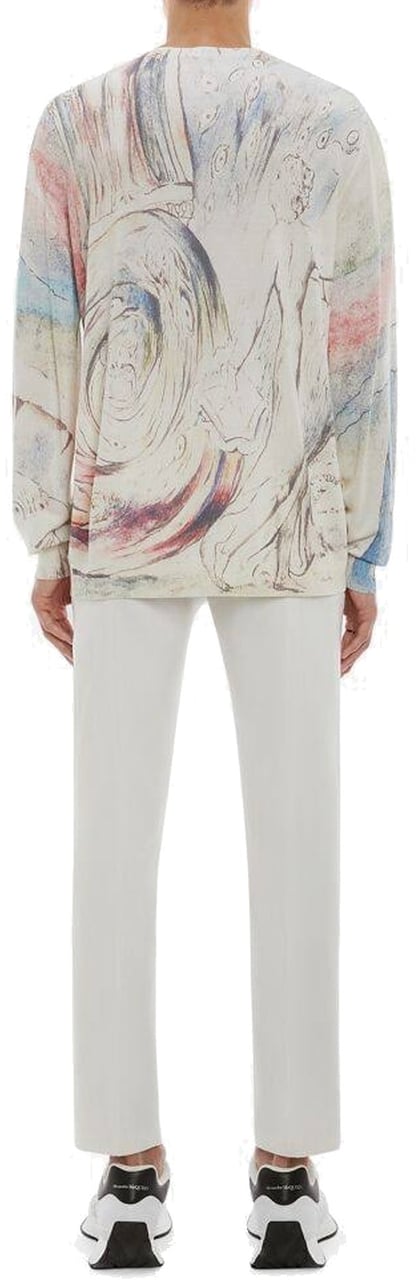 Alexander McQueen Alexander Mcqueen William Blake Dante Print Pullover Wit