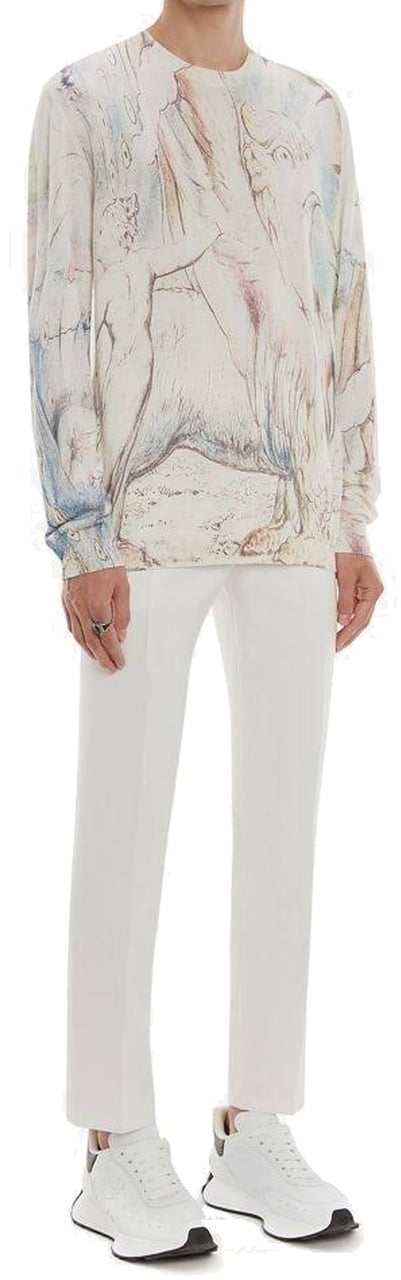 Alexander McQueen Alexander Mcqueen William Blake Dante Print Pullover Wit