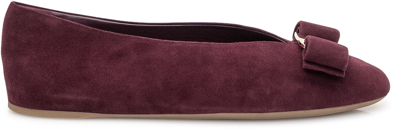 Ferragamo Ballerine Ferragamo in camoscio Paars