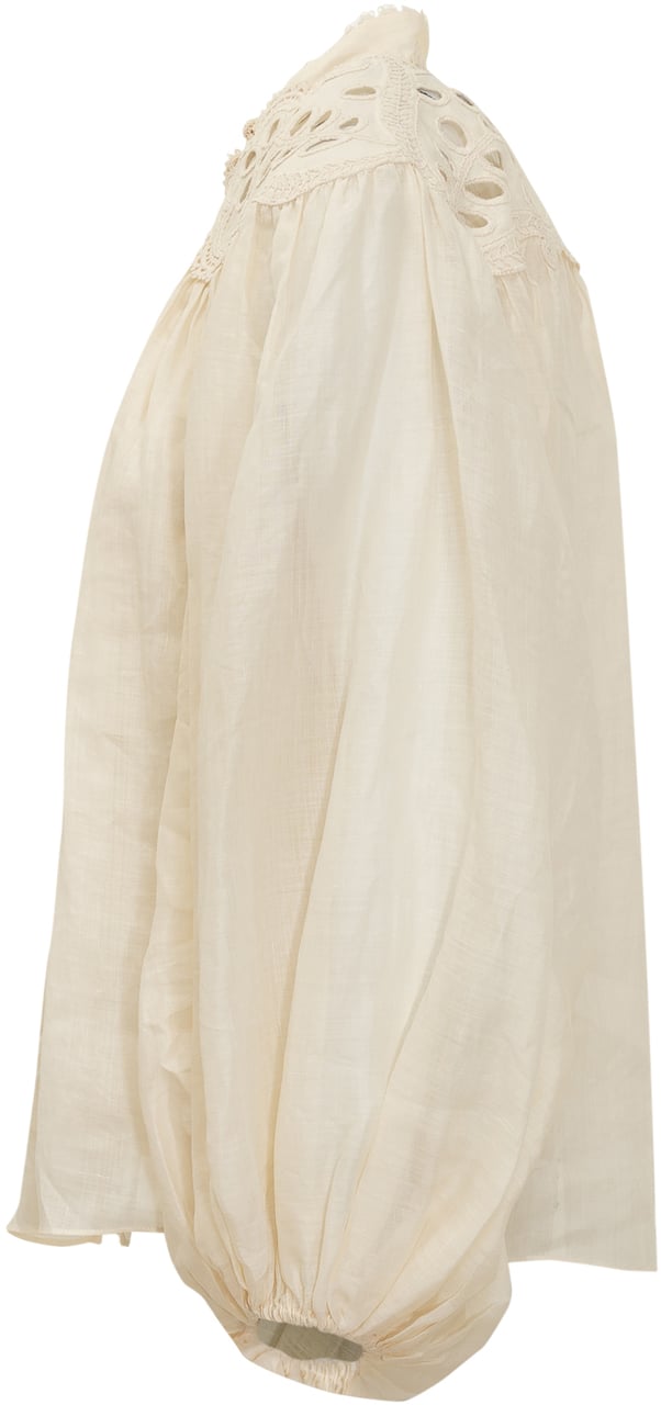 Zimmermann COCO BLOUSE Wit