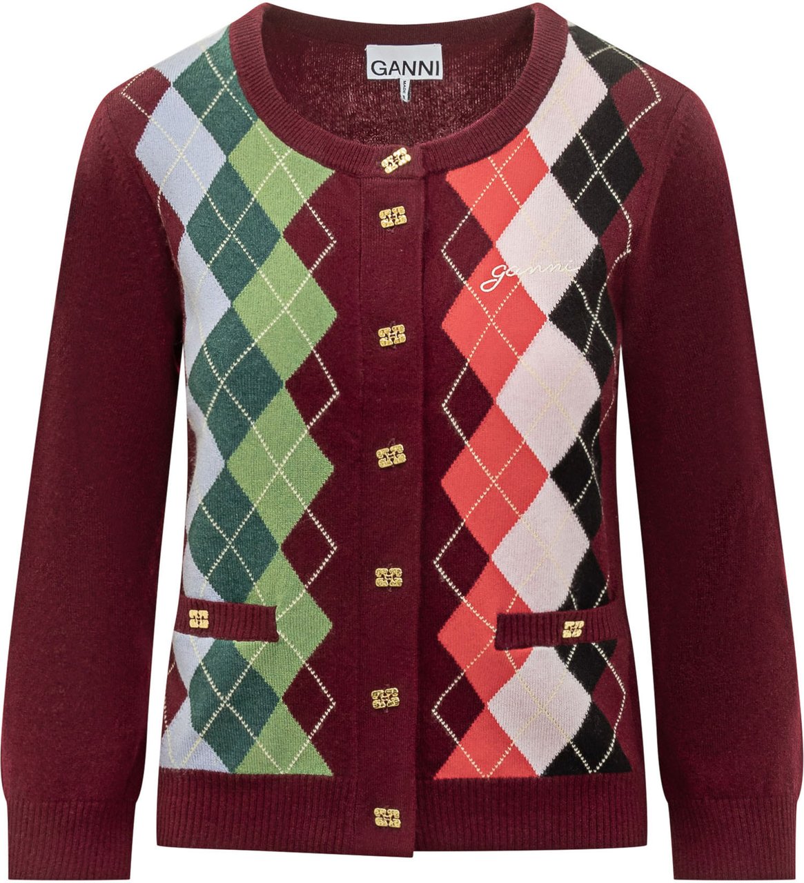 Ganni Cardigan Rood