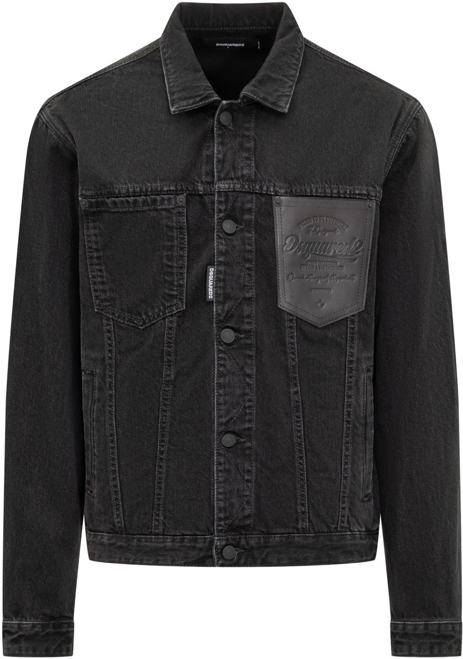 Dsquared2 Giacca Jeans Dsquared2 Zwart