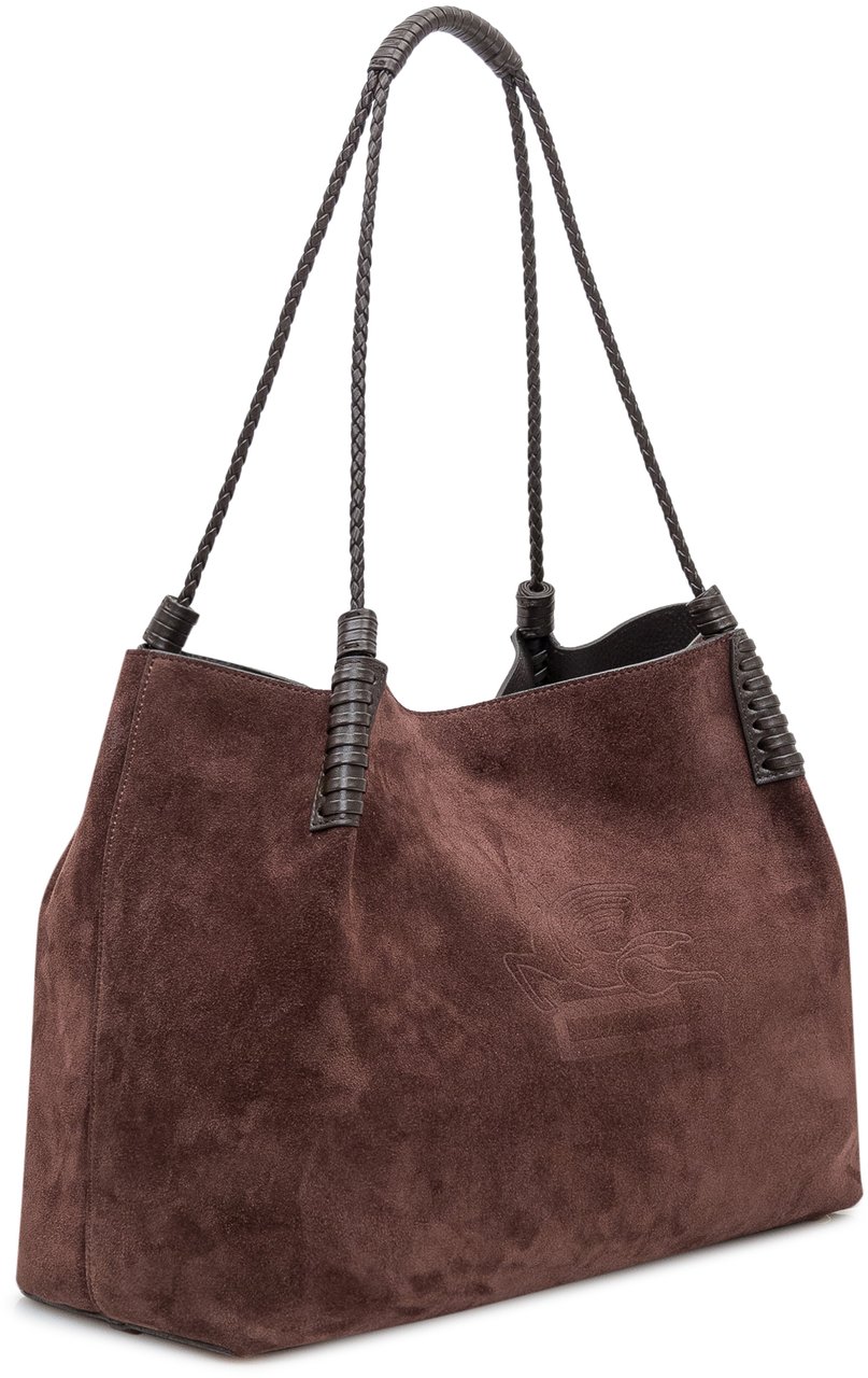 Etro Borsa a Tracolla in Pelle Scamosciata Bruin