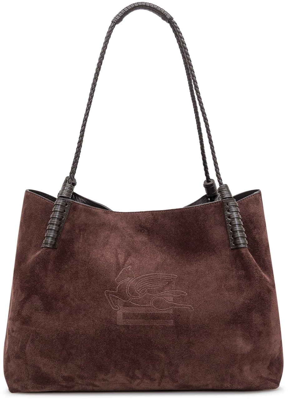 Etro Borsa a Tracolla in Pelle Scamosciata Bruin