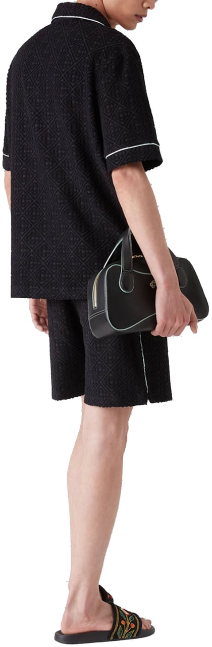 Casablanca Towelling Monogram Short black Zwart