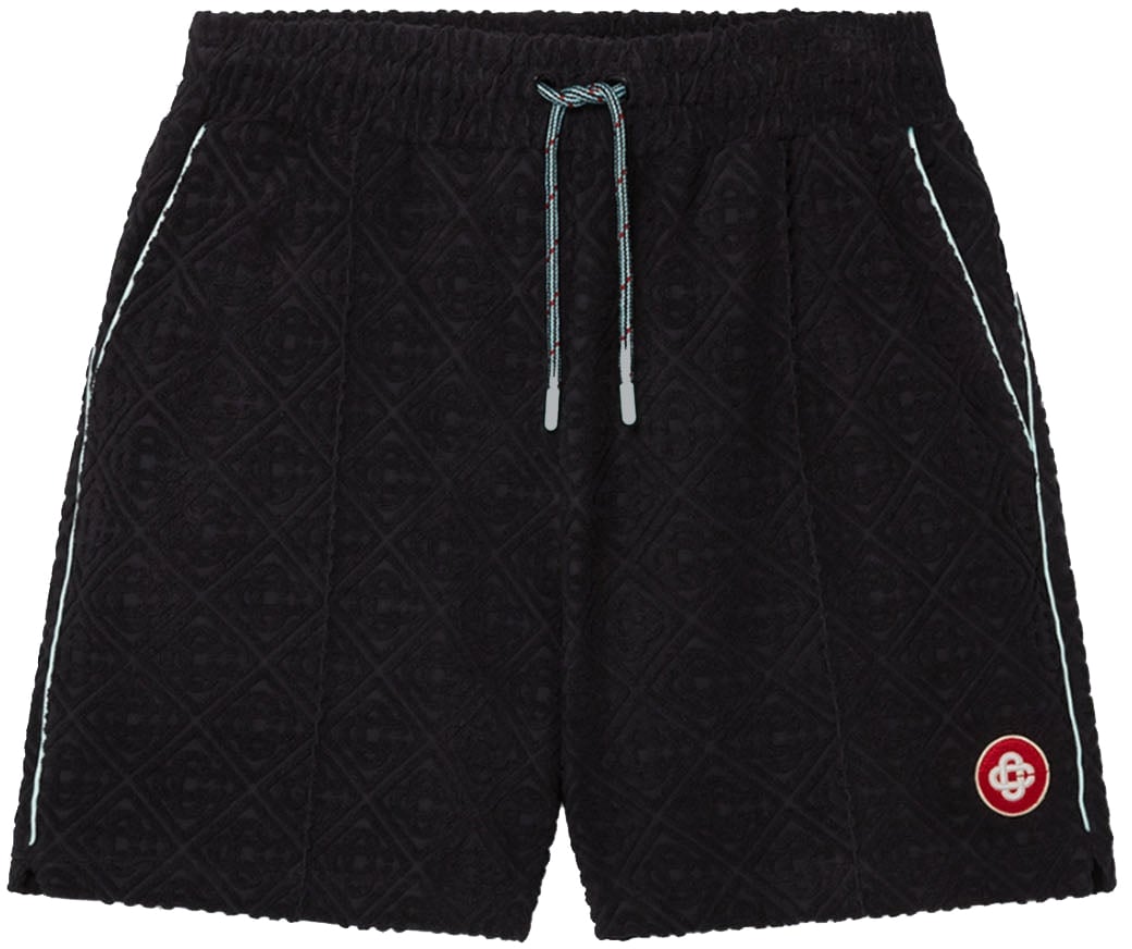 Casablanca Towelling Monogram Short black Zwart