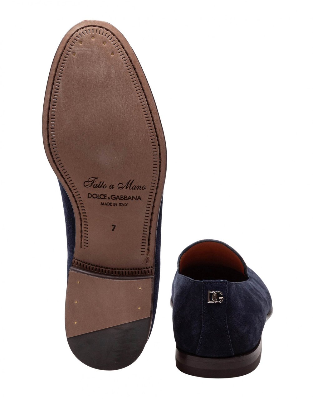 Dolce & Gabbana Dolce & gabbana calfskin crust moccasin color blue Blauw