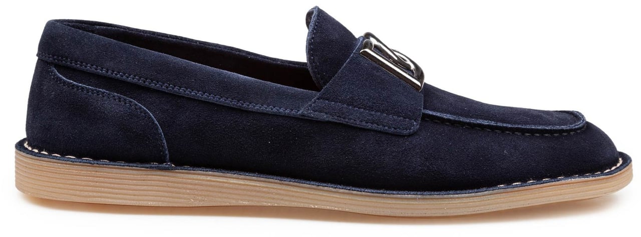 Dolce & Gabbana Dolce & gabbana suede moccasin color blue Blauw