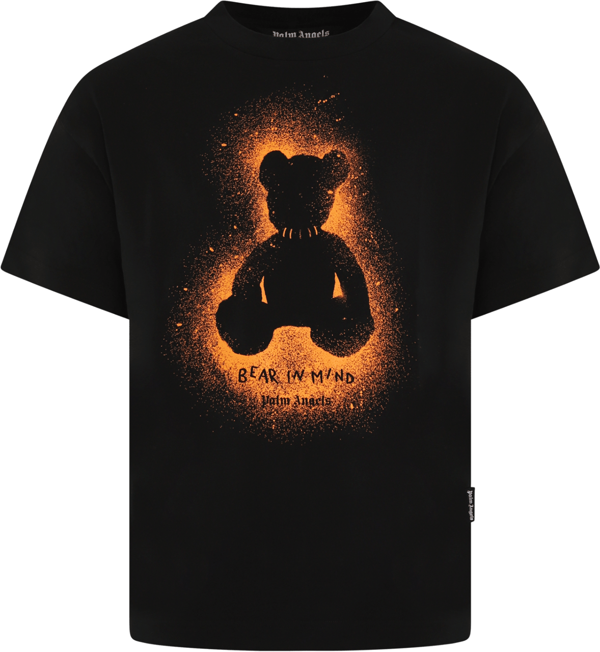 Palm Angels Heren Spray Bear T-Shirt Zwart Zwart