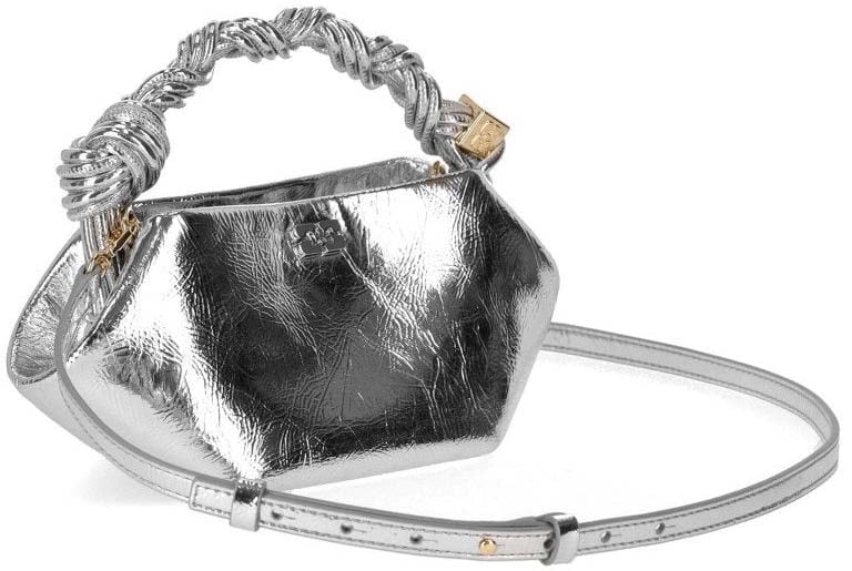 Ganni GANNI BOU MINI HANDBAG Zilver