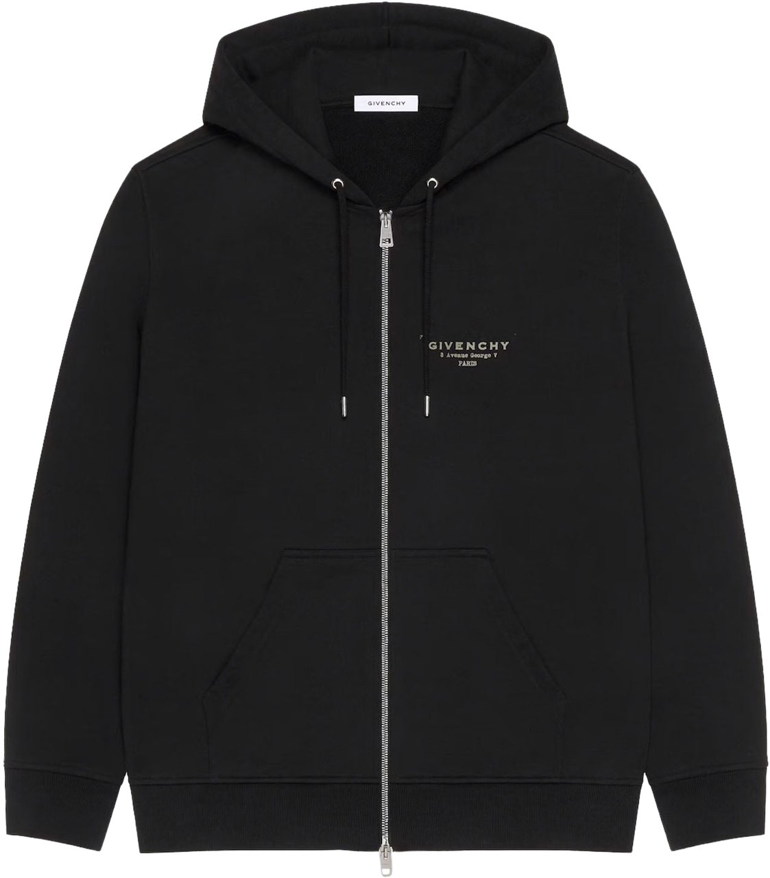 Givenchy LOGO PRINTED ZIPPED HOODIE Zwart
