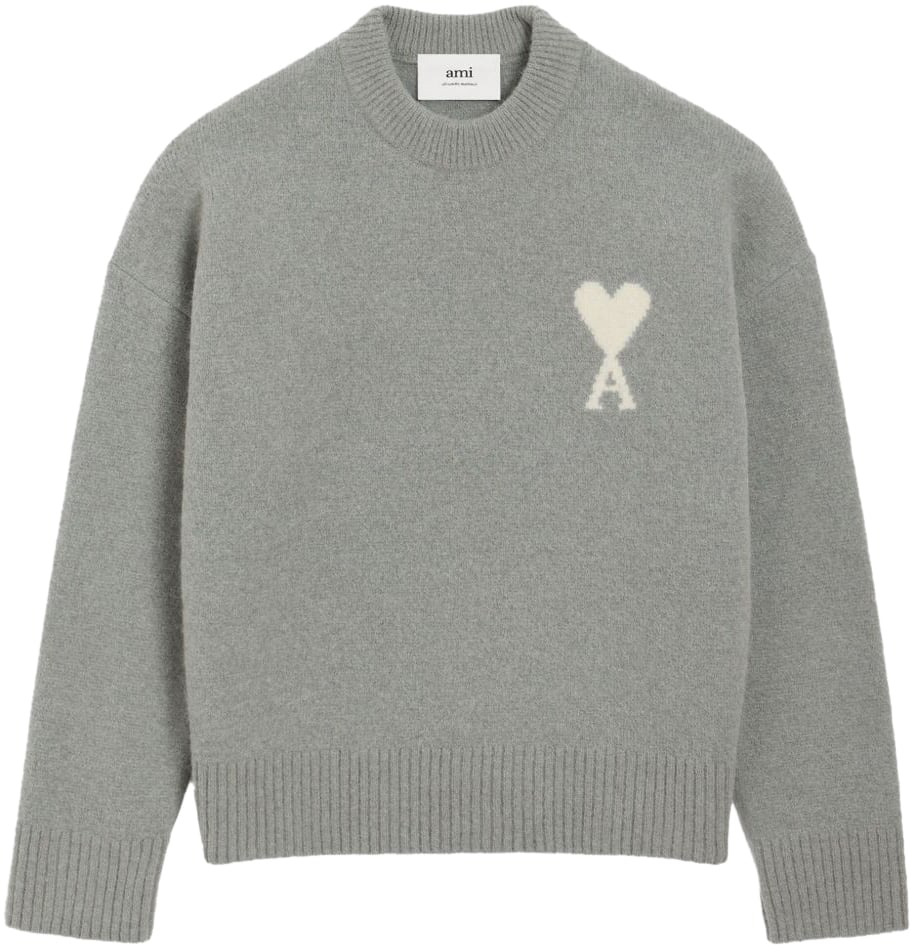 AMI Paris Sweaters Grey Grijs