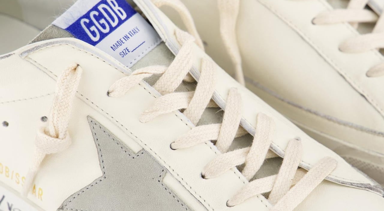 Golden Goose sneakers white met grijs Wit