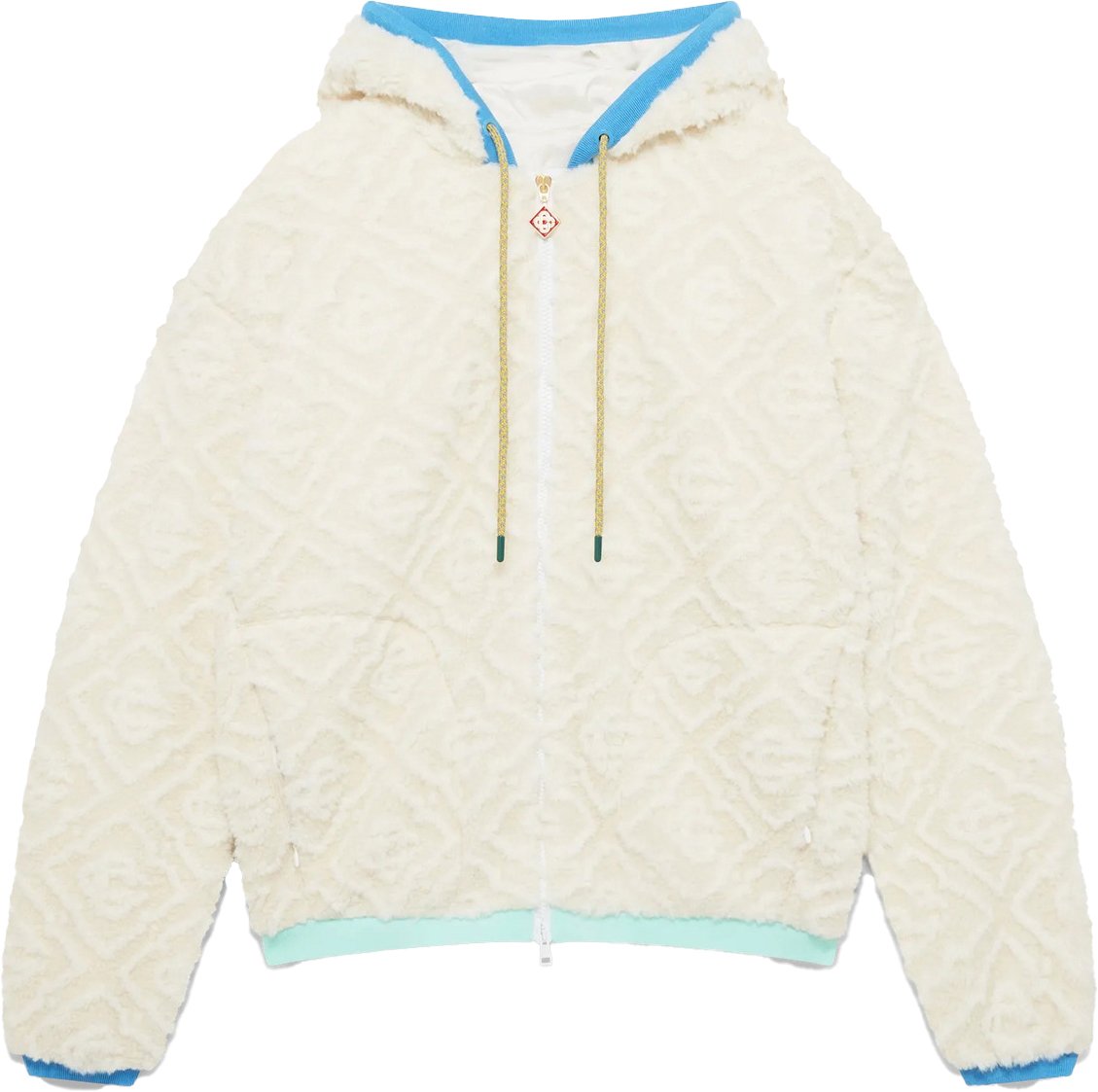 Casablanca fleec jacket off white Wit