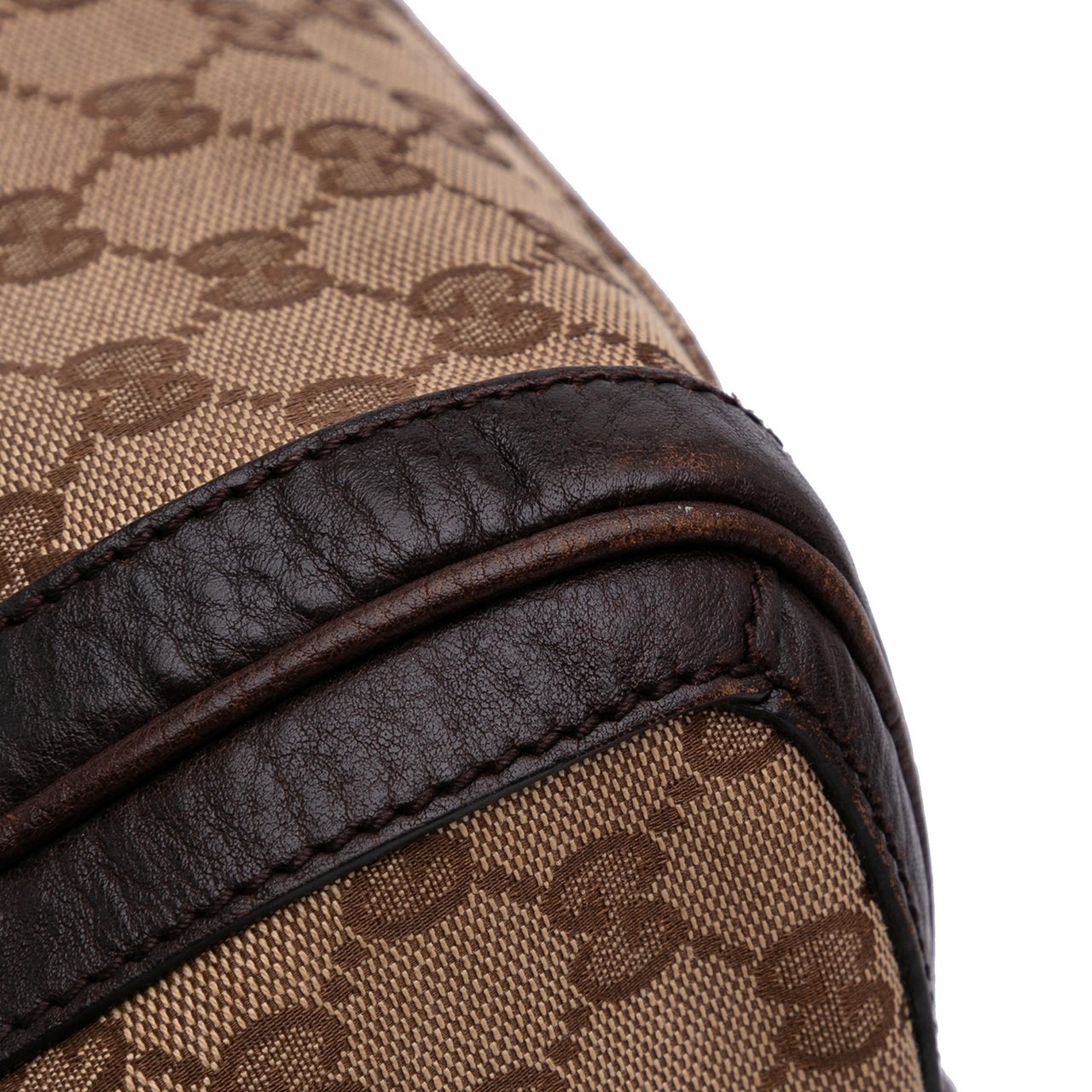 Gucci GG Canvas Charm Satchel Bruin
