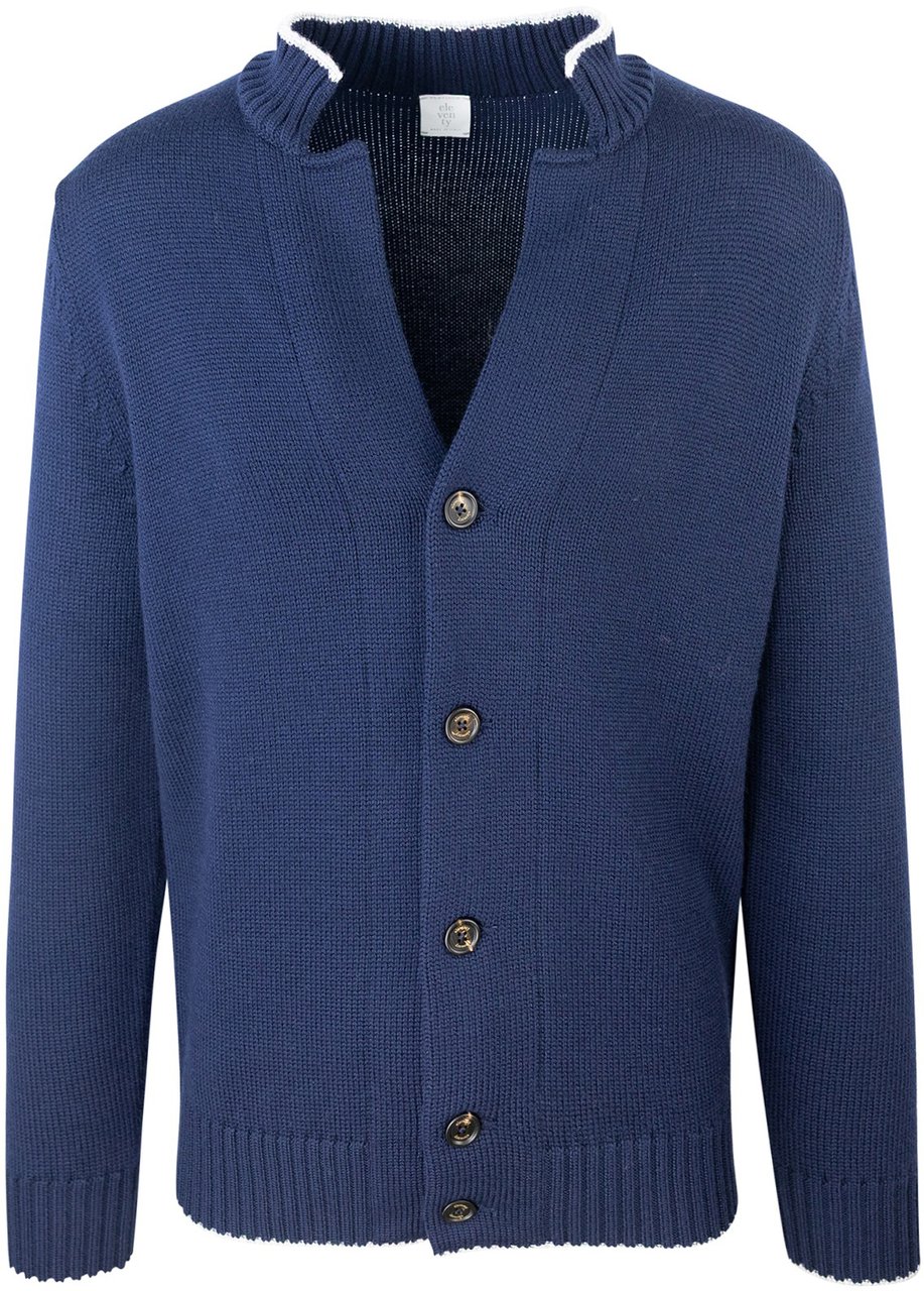 Eleventy Sweaters Blue Light Gray Lichtblauw