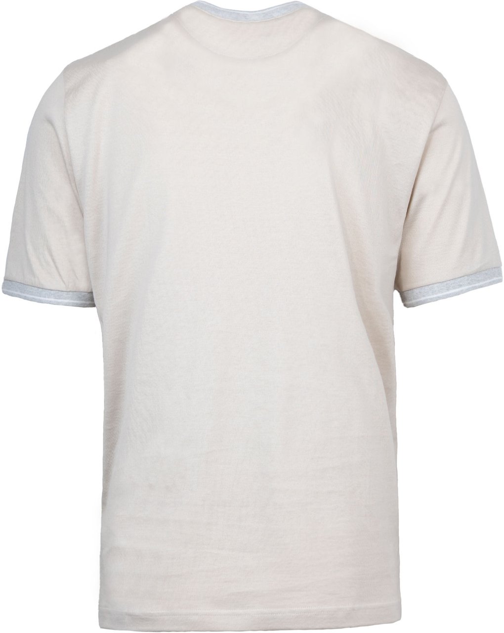 Eleventy T-Shirts And Polos Sabbia Grigio Chiaro E Bianco Wit