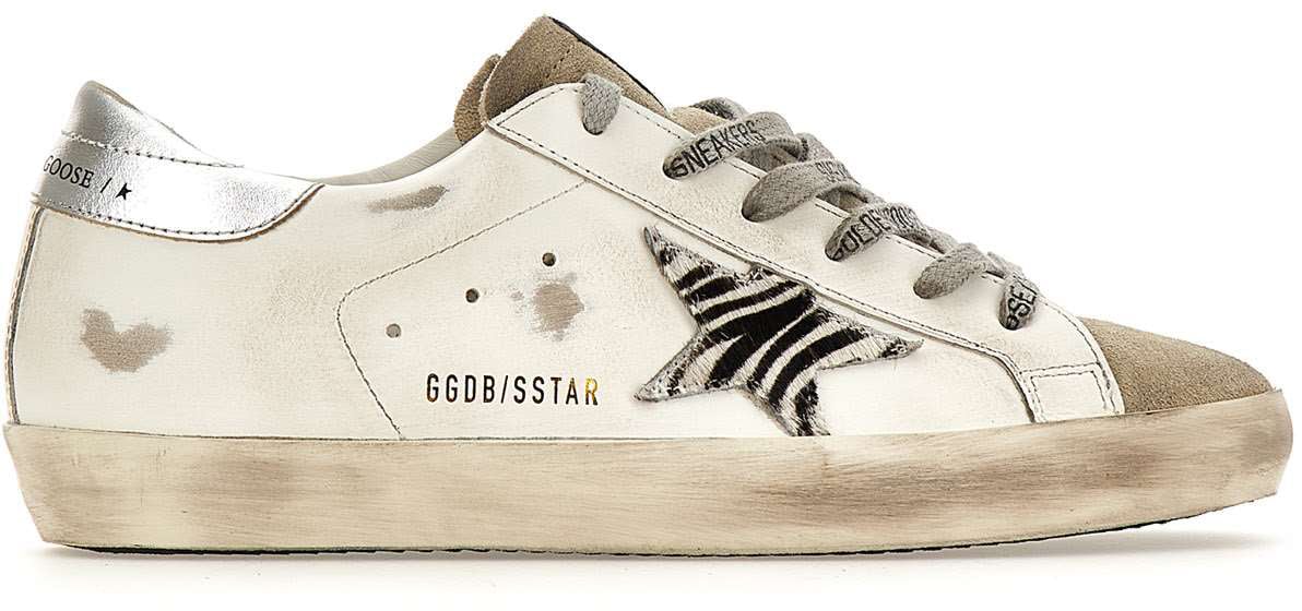 Golden Goose Dames Super-Star Sneaker Wit/Zebra Wit