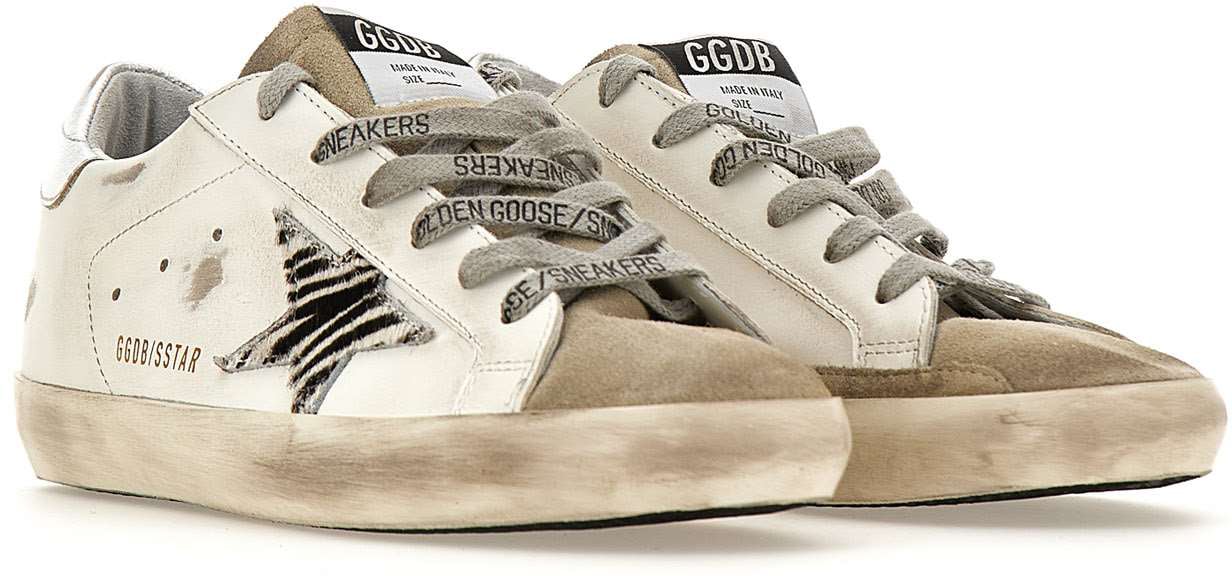 Golden Goose Dames Super-Star Sneaker Wit/Zebra Wit