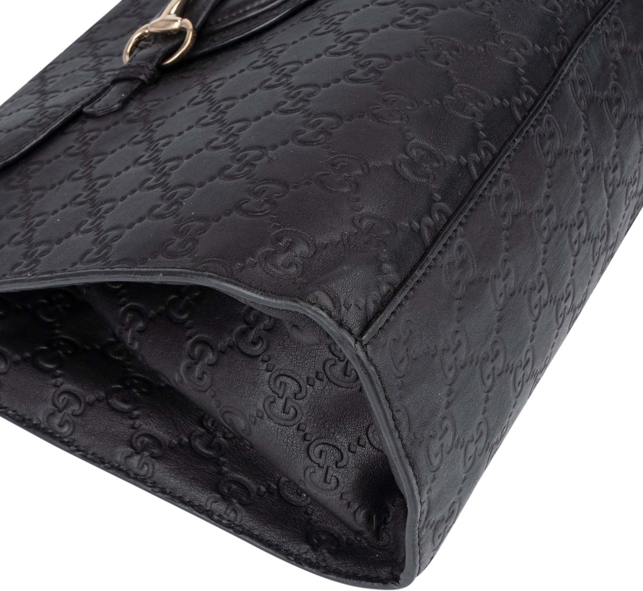 Gucci Gucci Leather GG Monogram Horsebit Emily Crossbody Bag Divers