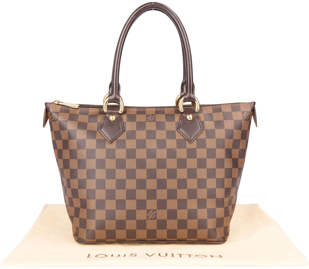 Louis Vuitton Louis Vuitton Damier Ebene Monogram Saleya PM Handbag Divers