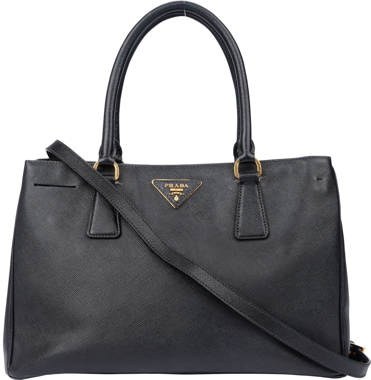 Prada Prada Nero Saffiano Leather Galleria Handbag Divers