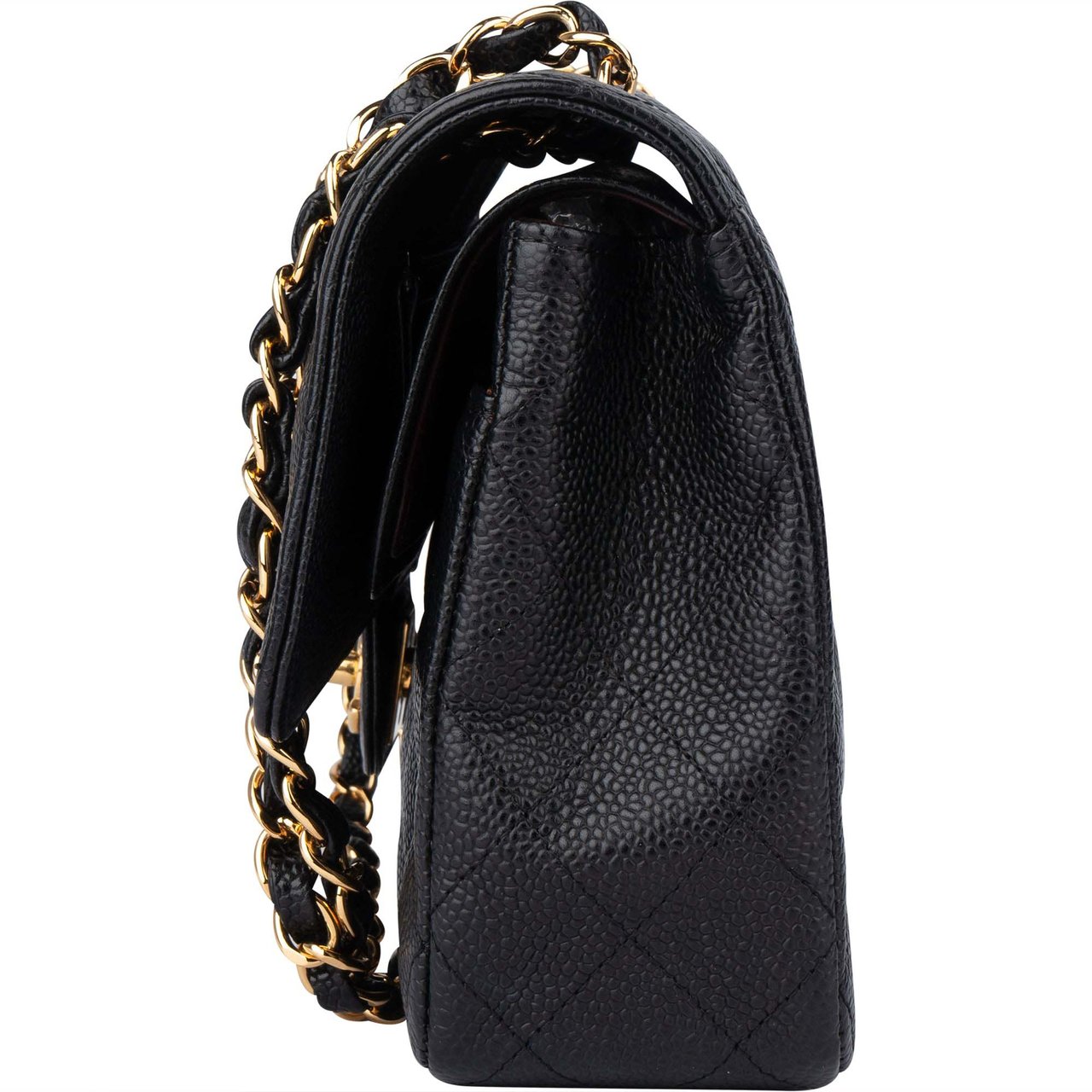 Chanel Chanel Quilted Caviar Leather Medium Double Flap Crossbody Bag Divers