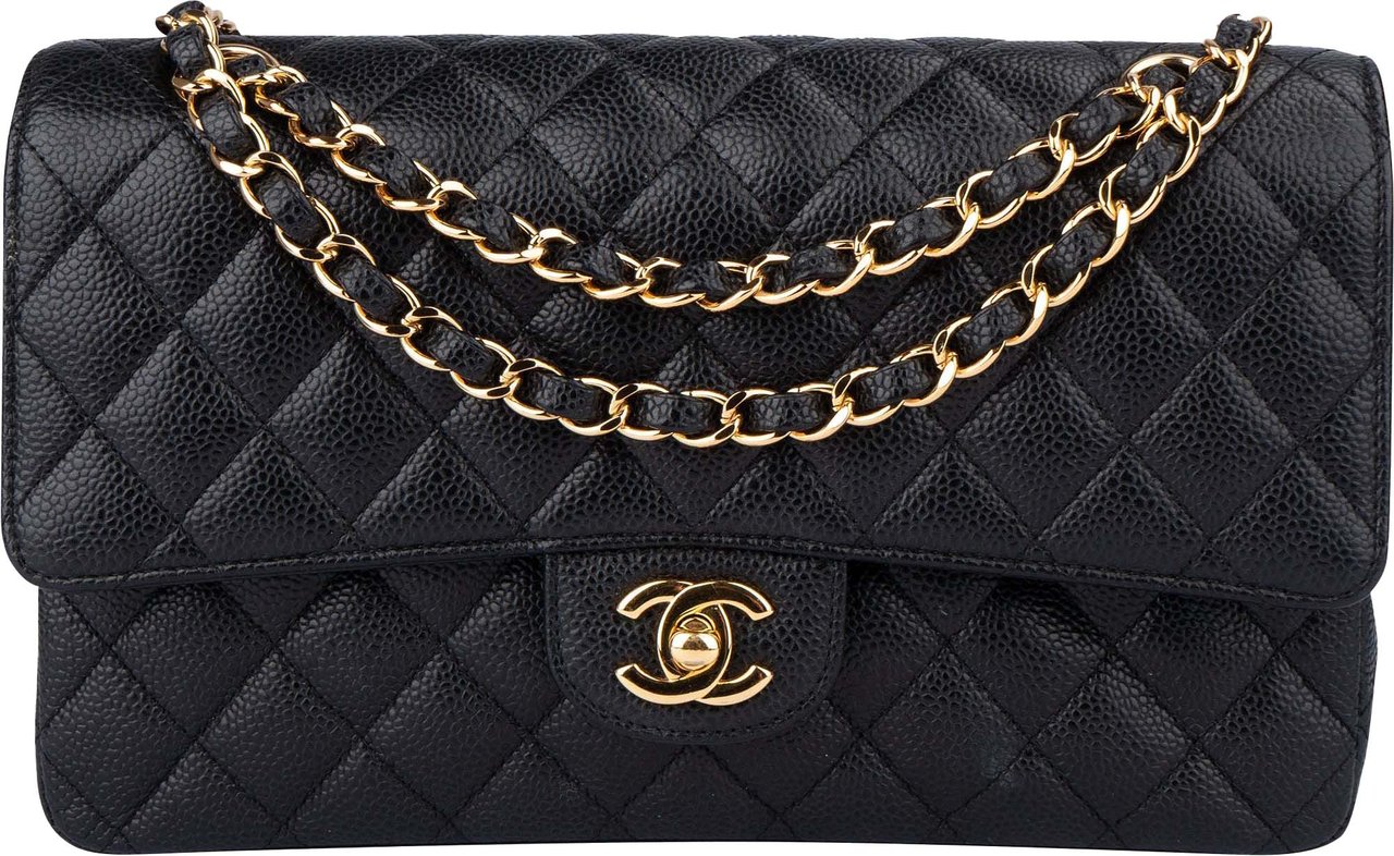 Chanel Chanel Quilted Caviar Leather Medium Double Flap Crossbody Bag Divers