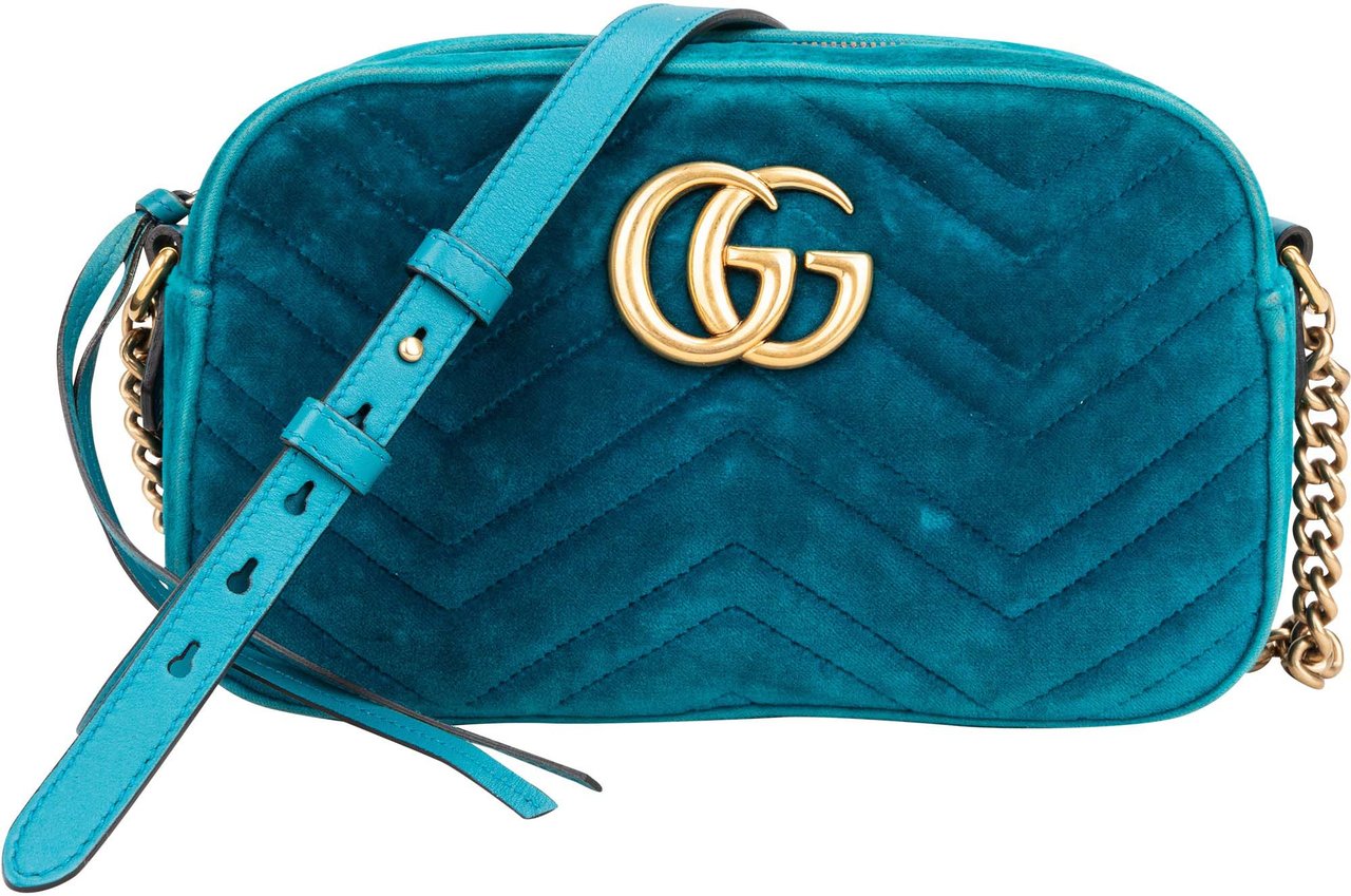 Gucci Gucci Chevron Satin Marmont Crossbody Bag Divers