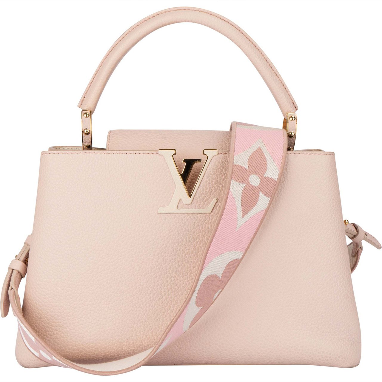 Louis Vuitton Louis Vuitton Pink Calfskin Capucines MM Coquille Handbag Roze