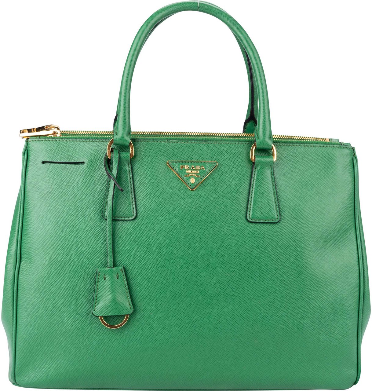 Prada Prada Green Saffiano Leather Galleria Handbag Divers