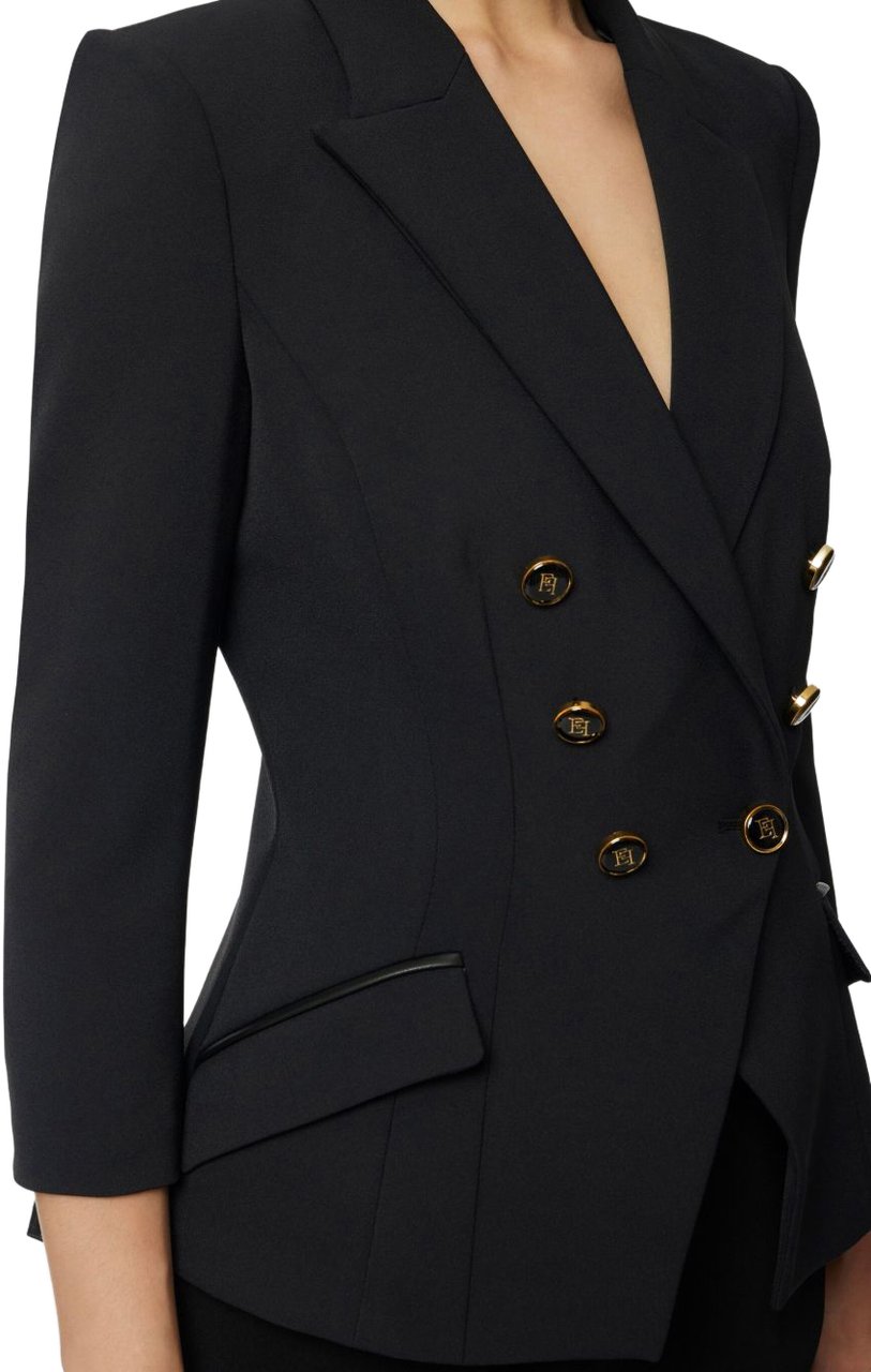 Elisabetta Franchi Jackets Black Zwart