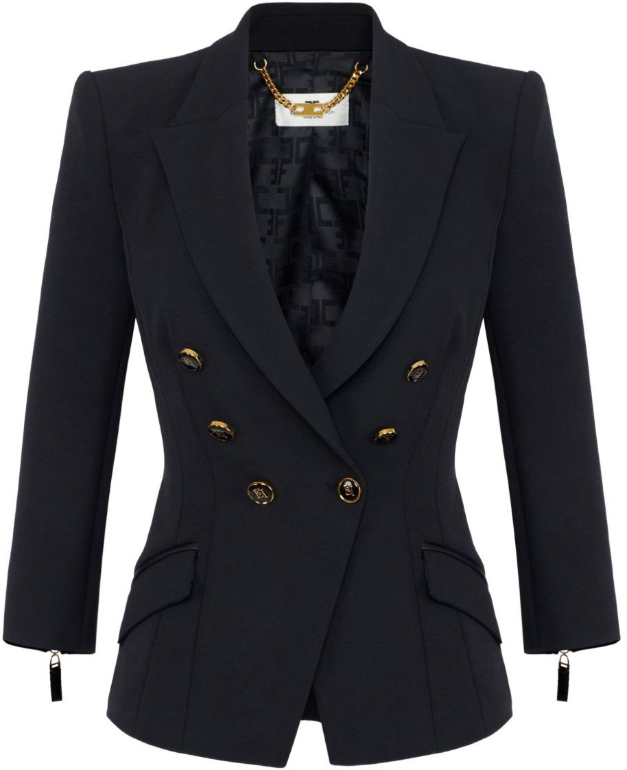 Elisabetta Franchi Jackets Black Zwart