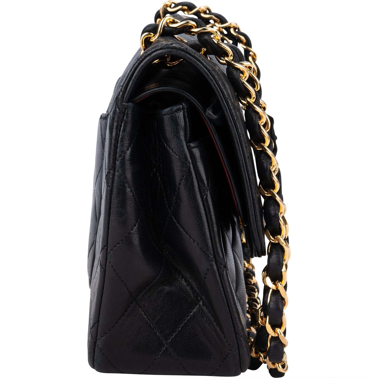 Chanel Chanel Quilted Lambskin 24K Gold Double Flap Crossbody Bag Divers